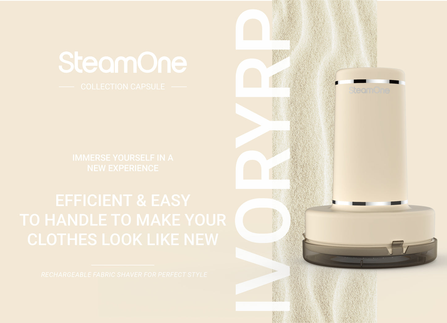 Anti-lint shaver 電動毛玉取り RP10IV IVORY SteamOne / スチームワン