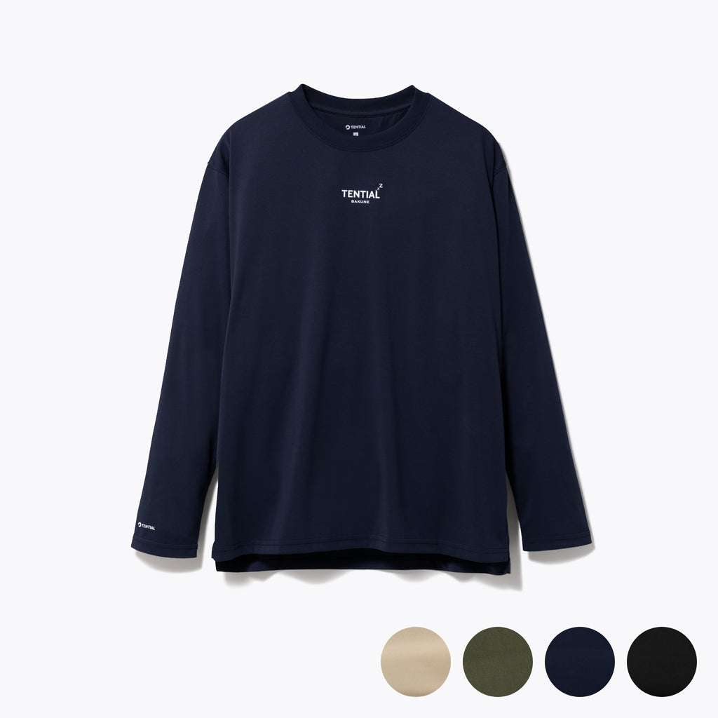 Tシャツ トップス ロングスリーブ ウェルネス 部屋着 休養 快眠 ルームウェア パジャマ ナイトウェア おうちケア おうち時間 ぐっすり 着心地