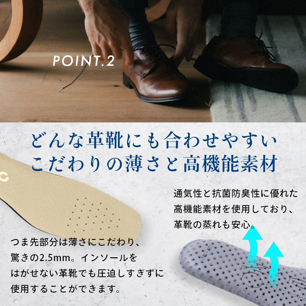 メンズ 立ち仕事 営業職 スーツ フォーマル 中敷き トレーニング 軽い テンシャルインソール アーチサポート