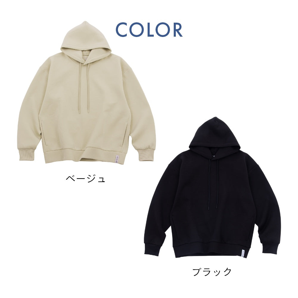 デスクワーク プルオーバー スウェット スエット ウェルネス ウェア カジュアル 男女兼用 秋 秋服 冬 冬服 パーカー メンズ レディース トップス 疲労軽減 ベージュ ブラック 快適 回復 着心地 コンディショニング 外出時 着心地 リモートワーク 長袖 おしゃれ リカバリー