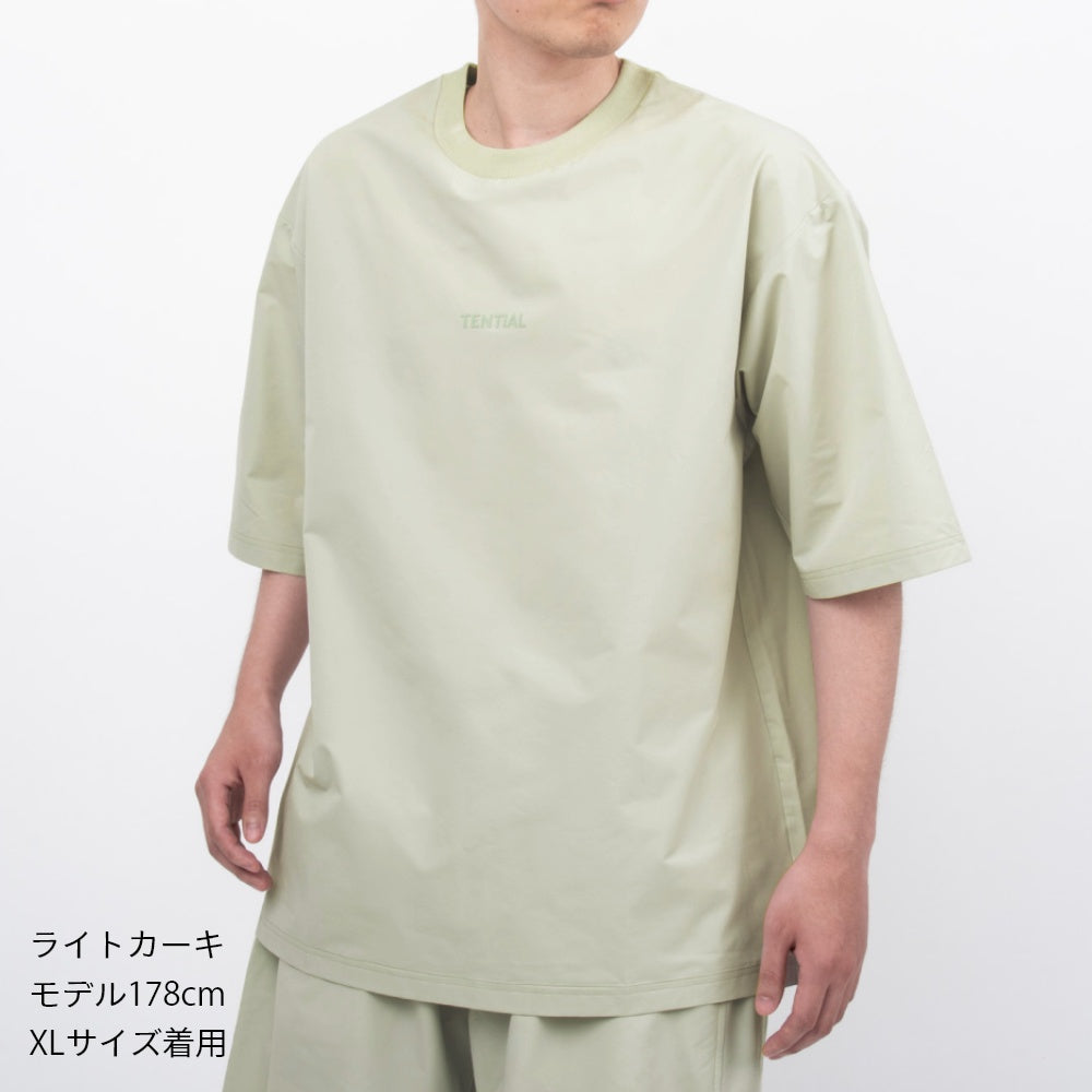 ワークウェア ティーシャツ トップス ウェルネス ウェア カジュアル 春 夏 夏服 おしゃれ ゆったり 速乾 軽い メンズ レディース 男女兼用 疲労軽減 ライトカーキ ブラック 快適 回復 着心地 ワンマイルウェア コンディショニング おうち時間 外出時 家事 着心地 デスクワーク