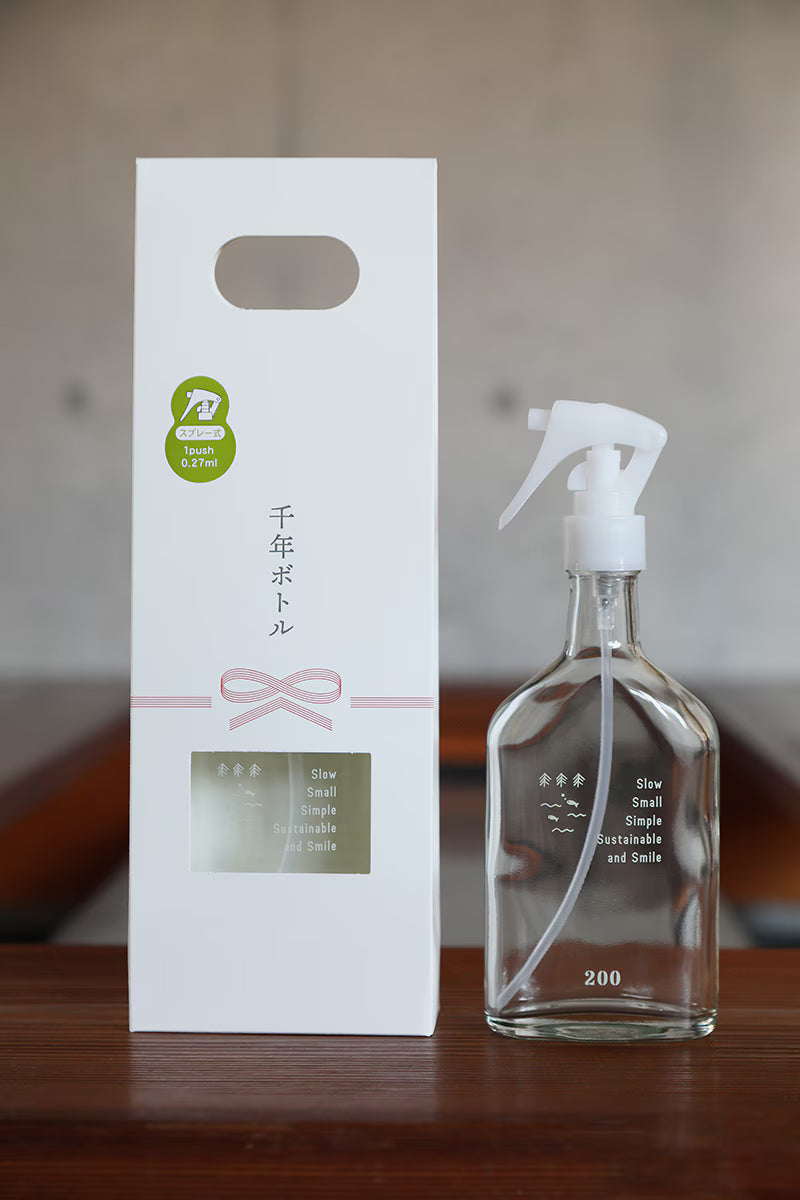 がんこ本舗 千年ボトル スプレー式（200g用 空ガラス瓶）