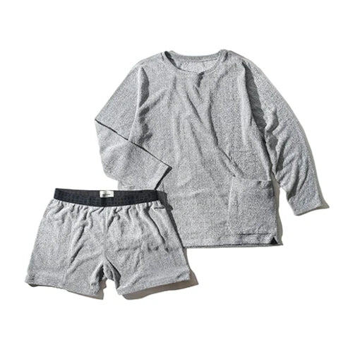 Pile Long sleeve set up Ver 3.0 ルームウェア セット ユニセックス 2024年モデル / Snow Gray