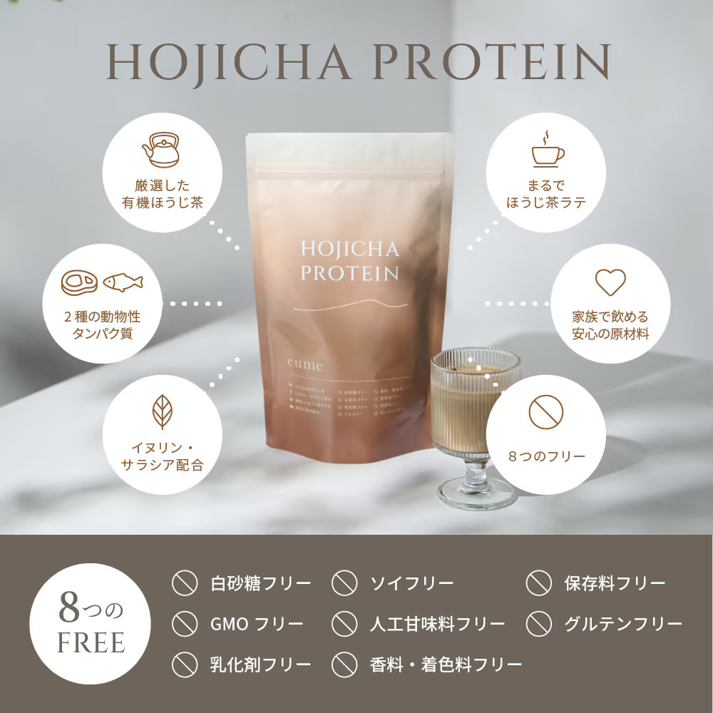eume イウミー HOJICHA PROTEIN ほうじ茶 プロテイン 240g