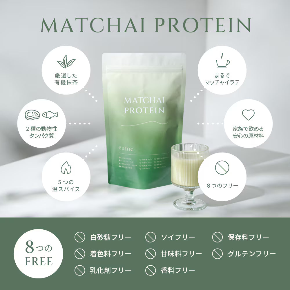 eume イウミー MATCHAI PROTEIN 抹茶 プロテイン 240g