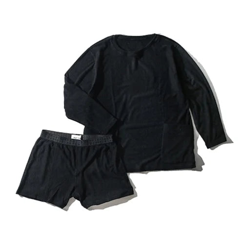 Pile Long sleeve set up Ver 3.0 ルームウェア セット ユニセックス 2024年モデル / Black