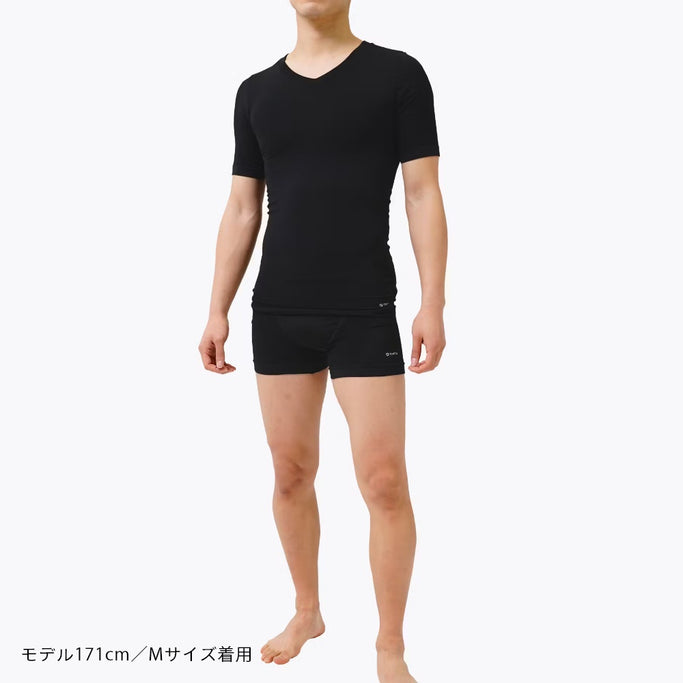 姿勢サポート インナー Tシャツ & ショートパンツ 上下セット ボディ