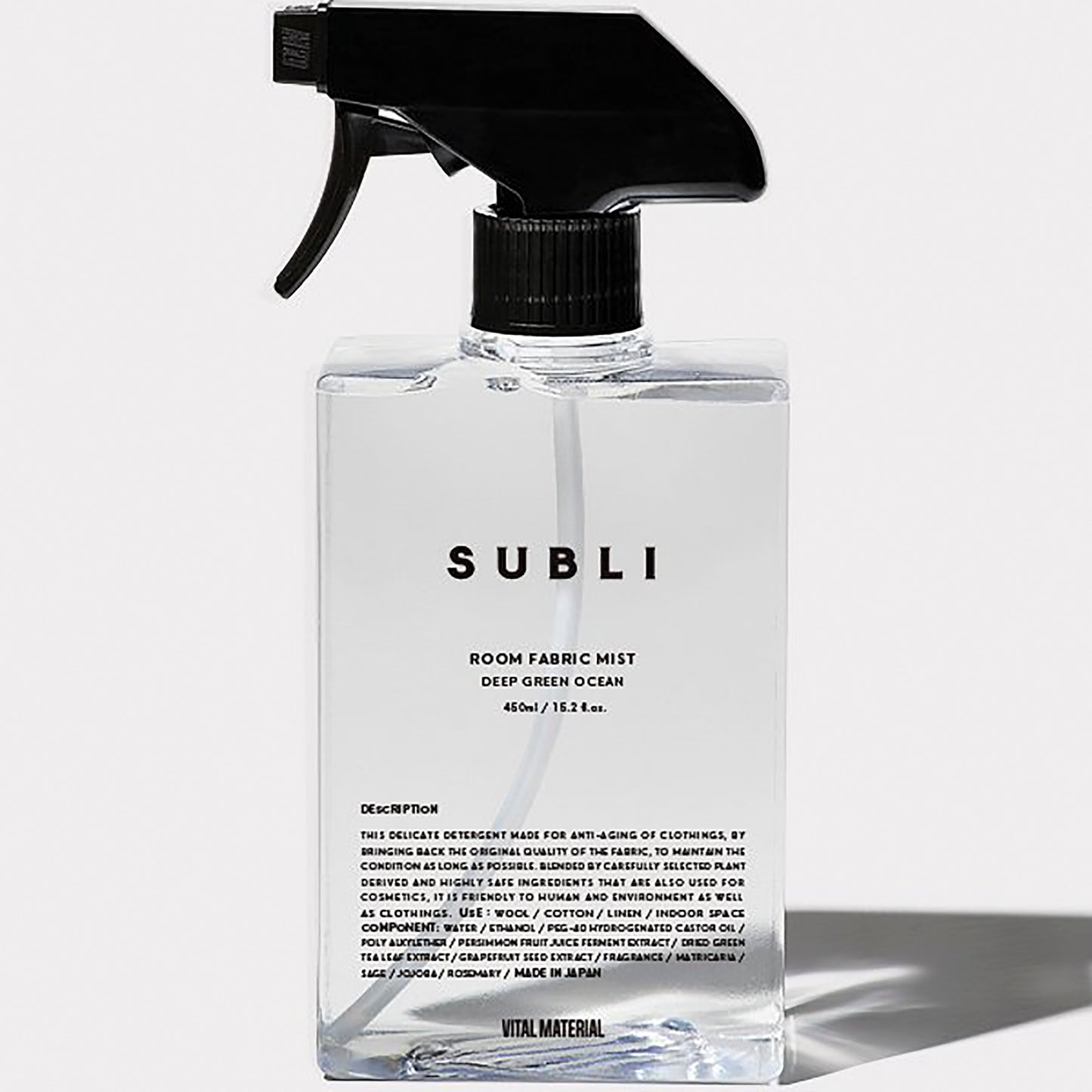 ルーム&ファブリックミスト ディープグリーンオーシャン 450ml SUBLI / サブリ  VITAL MATERIAL