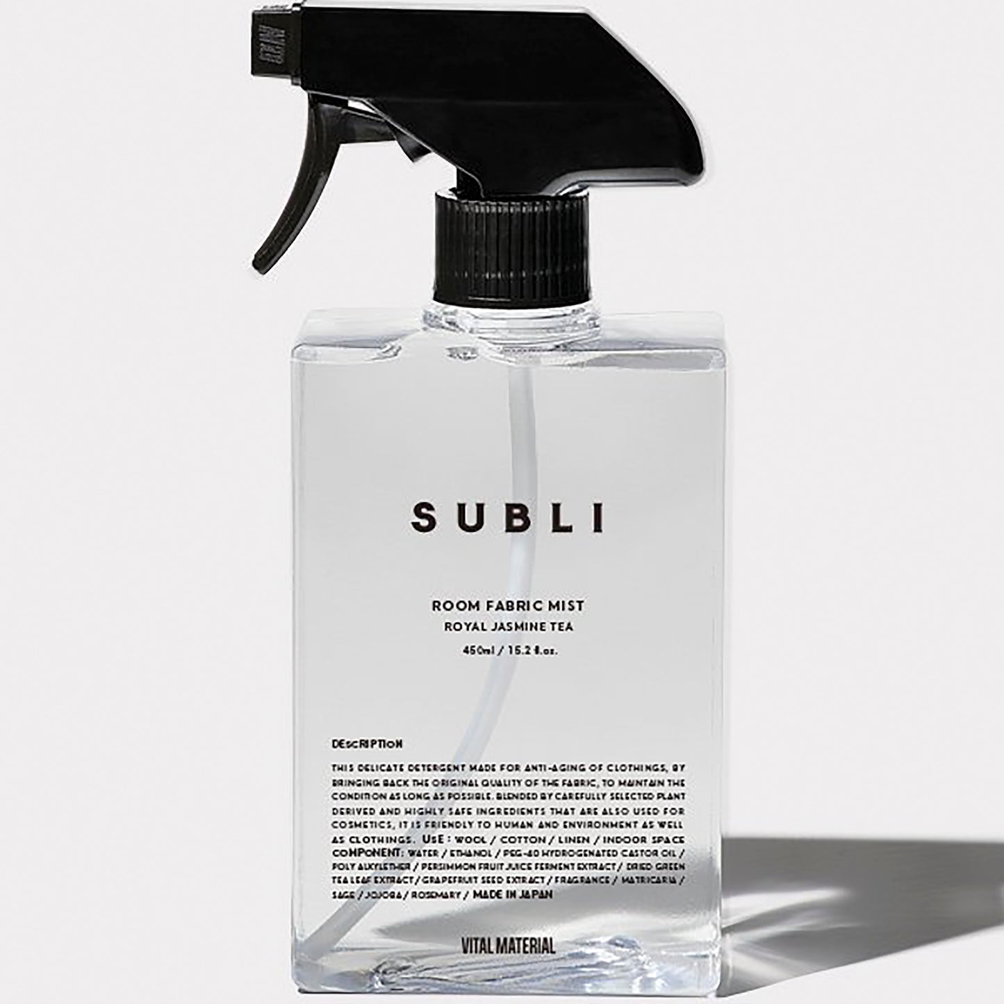 ルーム&ファブリックミスト ロイヤルジャスミンティー 450ml SUBLI / サブリ  VITAL MATERIAL